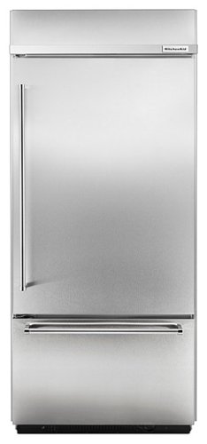 KitchenAid - 20.9 Cu. Ft. Bottom-Freezer Built-In Refrigerator - Stainless Steel