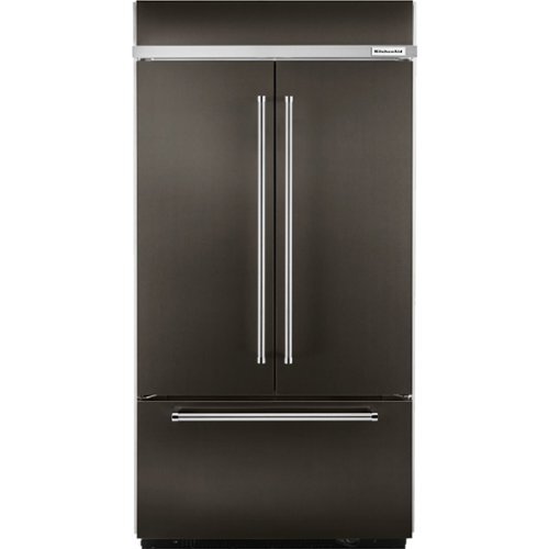 KitchenAid - 24.2 Cu. Ft. French Door Built-In Refrigerator - Black Stainless Steel