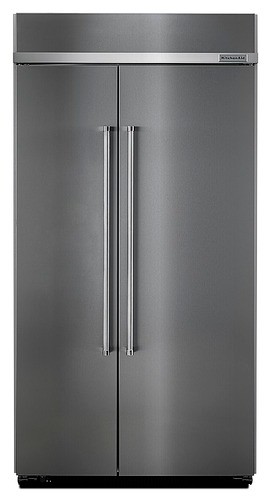 KitchenAid - 25.5 Cu. Ft. Side-by-Side Built-In Refrigerator - Stainless Steel