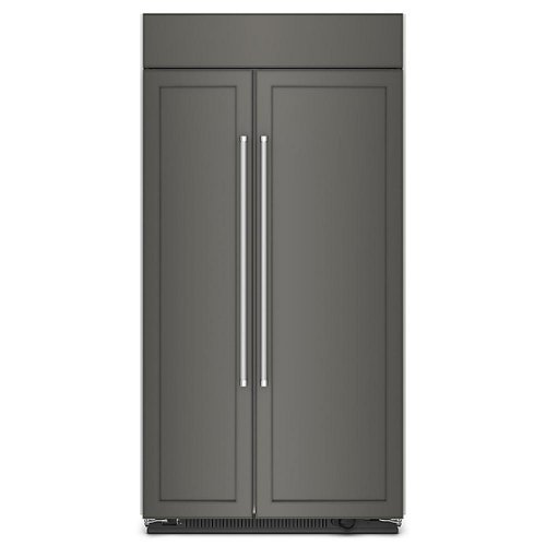 KitchenAid - 25.5 Cu. Ft. Side-by-Side Refrigerator with Under-Shelf Prep Zone - Custom Panel Ready