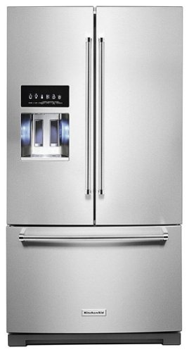 KitchenAid - 27 Cu. Ft. French Door Refrigerator with External Water and Ice Dispenser - Stainless Steel