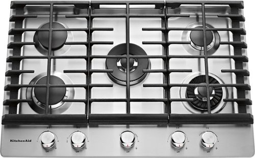 KitchenAid - 30" Built-In Gas Cooktop - Stainless Steel