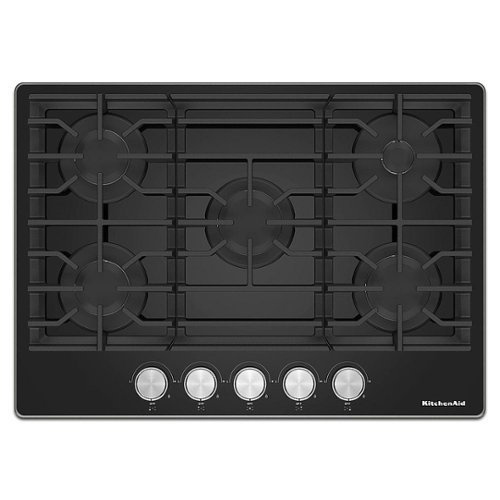 KitchenAid - 30" Built-In Gas Cooktop with 18K BTU Burner - Black