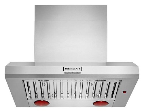 KitchenAid - 36" 585 or 1170 CFM Motor Class Commercial-Style Wall-Mount Canopy Range Hood - Stainless Steel