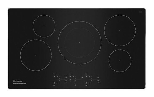 KitchenAid - 36" Built-In Electric Induction Cooktop with 5 Elements - Stainless Steel