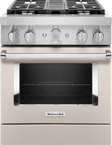 KitchenAid - 4.1 Cu. Ft. Freestanding Dual-Fuel True Convection Range with Self-Cleaning - Milkshake