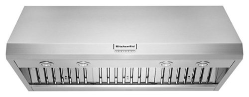 KitchenAid - 48'' 585 or 1170 CFM Motor Class Commercial-Style Wall-Mount Canopy Range Hood - Stainless Steel