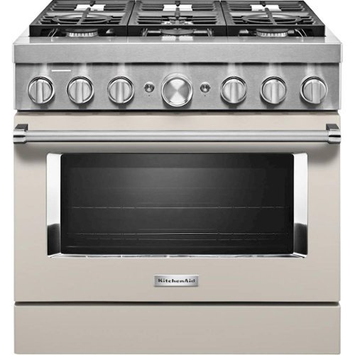 KitchenAid - 5.1 Cu. Ft. Freestanding Dual Fuel True Convection Range with Self-Cleaning - Milkshake