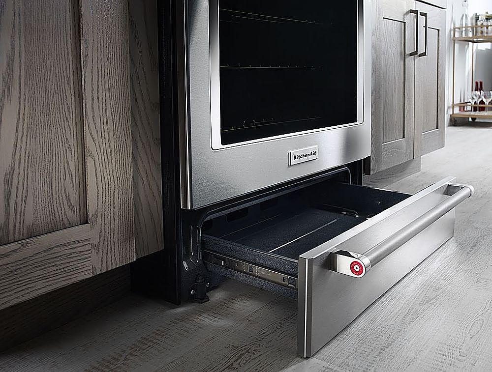 KitchenAid - 7.1 Cu. Ft. Self-Cleaning Slide-In Electric Convection Range - Stainless Steel