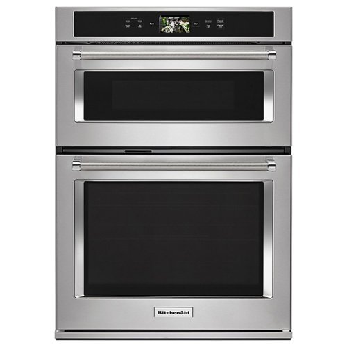 KitchenAid - Smart Oven+ 30" Single Electric Convection Wall Oven with Built-In Microwave - Stainless Steel