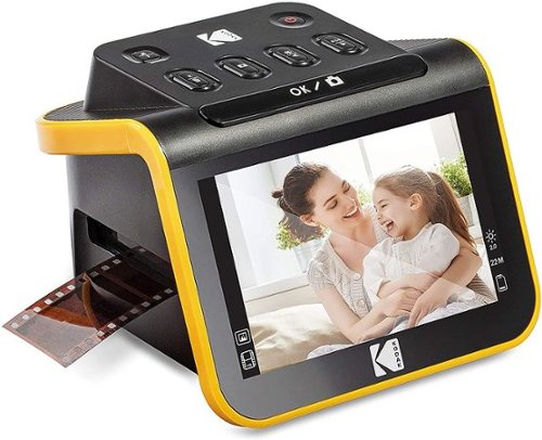 Kodak - Film & Slide Scanner, 5" LCD Screen, Portable Photo Viewer Convert Old Film Negatives & Slides to JPEG Digital Photos - Black