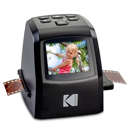 Kodak - Mini Digital Film & Slide Scanner - Converts Film Negatives & Slides to 22 Megapixel JPEG Images - 2.4 LCD Screen - Black