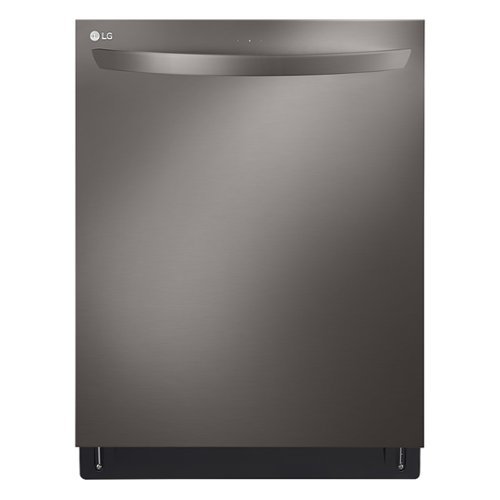 LG - 24" Top Control Smart Built-In Stainless Steel Tub Dishwasher with 3rd Rack, QuadWash and 46dba - Black Stainless Steel