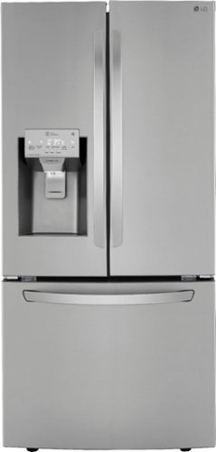LG - 24.5 Cu. Ft. French Door Smart Refrigerator with External Tall Ice and Water - Stainless Steel