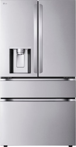 LG - 28.6 Cu. Ft. 4-Door French Door Smart Refrigerator with Full-Convert Drawer - Stainless Steel