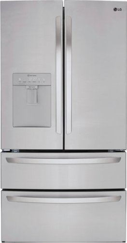 LG - 28.6 Cu. Ft. 4-Door French Door Smart Refrigerator with Water Dispenser - Stainless Steel