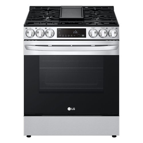 LG - 5.8 Cu. Ft. Smart Slide-In Gas True Convection Range with EasyClean and Air Fry - Stainless Steel
