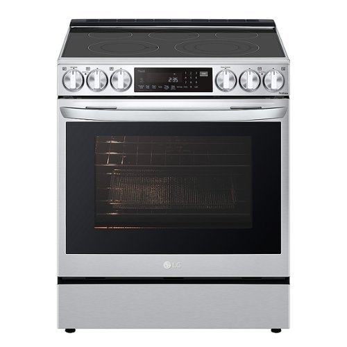 LG - 6.3 Cu. Ft. Slide-In Electric True Convection Range with EasyClean and Air Fry - Stainless Steel