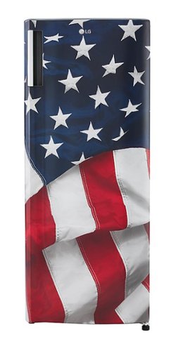 LG - 6.9 Cu. Ft. Top-Freezer Refrigerator with Semi Auto Defrost - American Flag