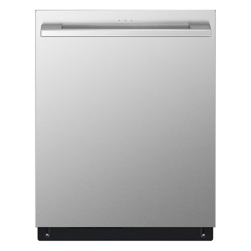 LG - STUDIO 24" Top Control Smart Built-In Stainless Steel Tub Dishwasher with 3rd Rack, QuadWash, True Steam and 40dBA - Stainless Steel