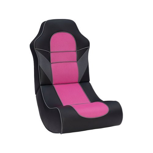 Linon Home Décor - Kendon Faux Leather Rocking Gaming Chair - Black and Pink