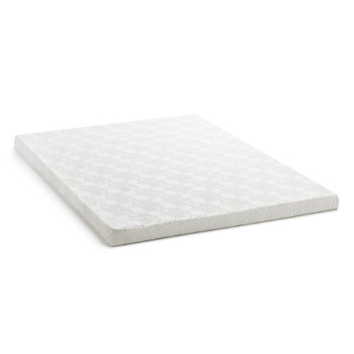 Lucid Comfort Collection - 3" Queen Gel Memory Foam Topper with Cover - White