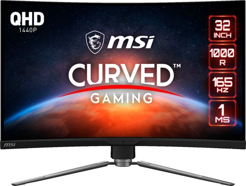 MSI - Geek Squad Certified Refurbished MPG Artymis 232" LED Curved QHD FreeSync Monitor (DisplayPort, HDMI, DVI)