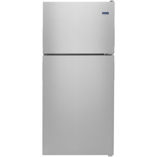 Maytag - 20.5 Cu. Ft. Top-Freezer Refrigerator - Monochromatic Stainless Steel