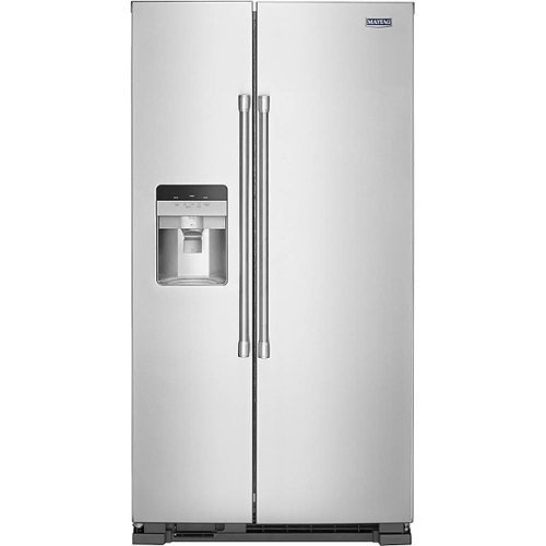 Maytag - 24.5 Cu. Ft. Side-by-Side Refrigerator - Stainless Steel