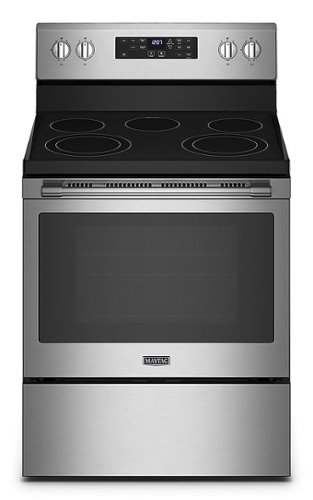 Maytag - 5.3 Cu. Ft. Electric Range with Air Fry - Stainless Steel