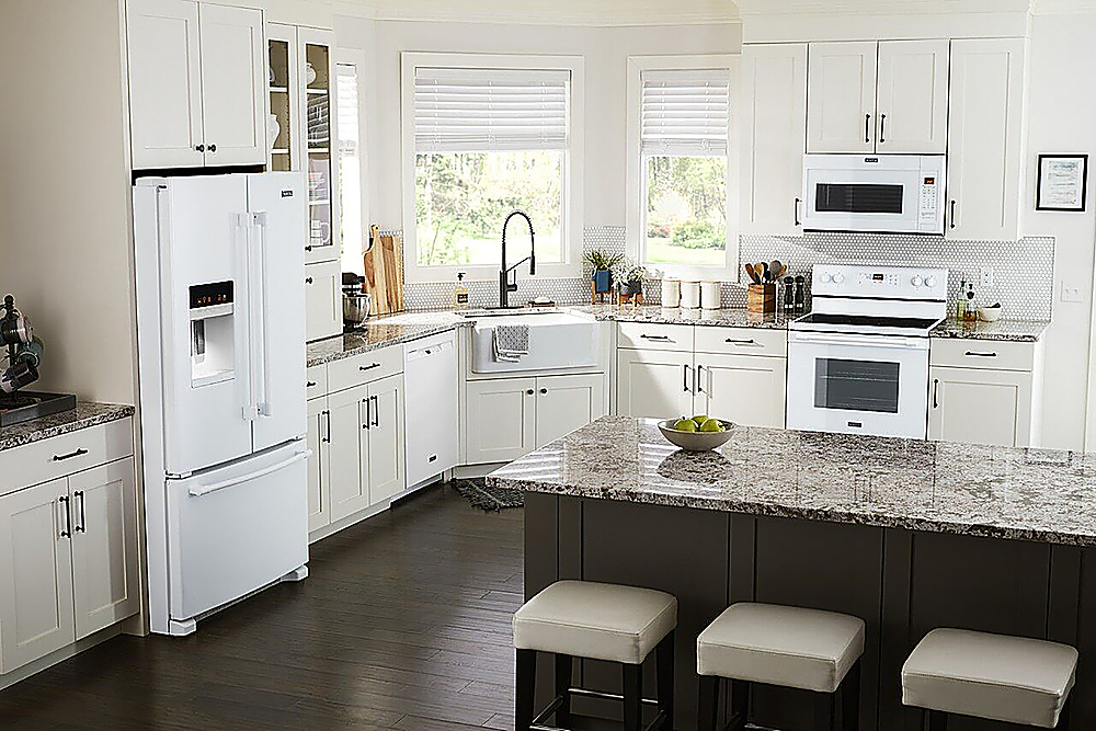 Maytag - 5.3 Cu. Ft. Self-Cleaning Freestanding Electric Range with Precision Cooking system - White