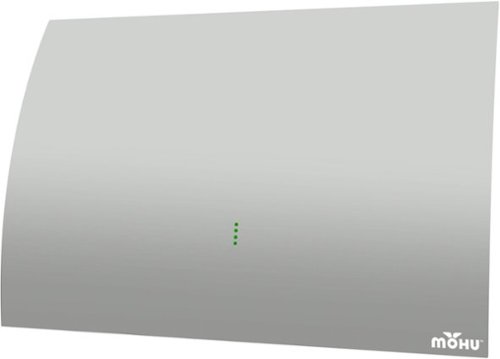 Mohu - Gateway Plus Amplified Indoor HDTV Antenna, 60-mile Range - Gray