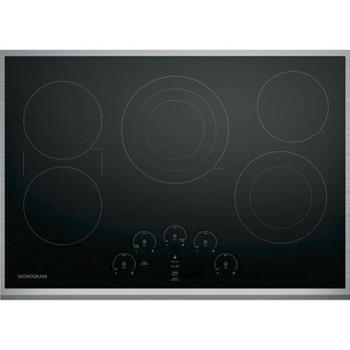 Monogram - 29.9" Electric Cooktop - Black/Stainless-Steel