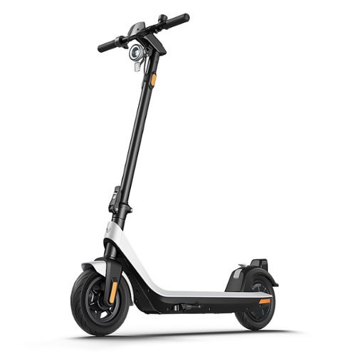 NIU - KQi2 Pro Foldable Electric Kick Scooter w/ 25 mi Max Operating Range & 17.4 mph Max Speed - White