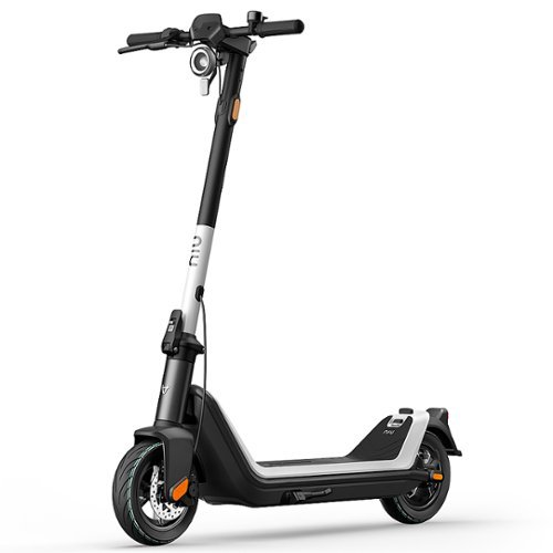 NIU - KQi3 Sport Foldable Electric Kick Scooter w/ 25 mi Max Operating Range & 17.4 mph Max Speed - White