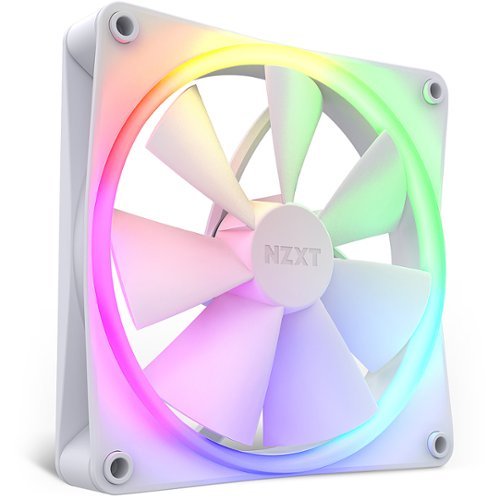 NZXT - F140 RGB 140mm Computer Case Fan with Fluid Dynamic Bearings - White