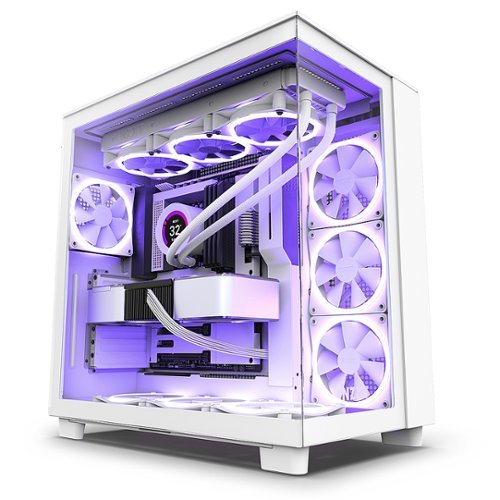 NZXT - H9 Flow ATX Mid-Tower Case with Dual Chamber - White