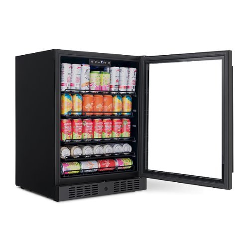 NewAir - 24" 177-Can Beverage Refrigerator Cooler with Adjustable Shelves
