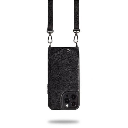 Noémie - Wallet & Crossbody Strap Case for iPhone 13 Pro Max & iPhone 12 Pro Max - Black