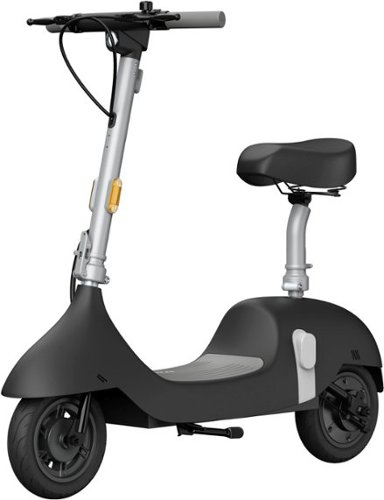 OKAI - Ceetle Pro Electric Scooter with Foldable Seat w/35 Miles Operating Range & 15.5mph Max Speed - Black