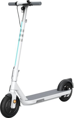 OKAI - Neon Lite Foldable Electric Scooter w/ 18.6 Miles Max Operating Range & 15.5 mph Max Speed - White