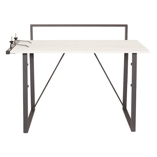 OSP Home Furnishings - Tinker Desk with Accessory Bar - Light Grey