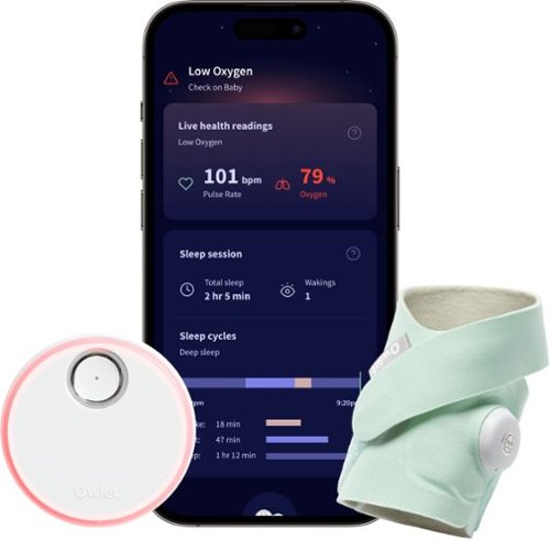 Owlet - Dream Sock FDA-Cleared Smart Baby Monitor with Live Health Readings and Notifications - Mint