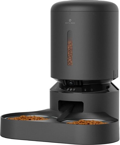 PETLIBRO - Granary WiFi Stainless Steel Dual Food Tray 5L Automatic Dog and Cat Feeder with Camera Monitoring - Black