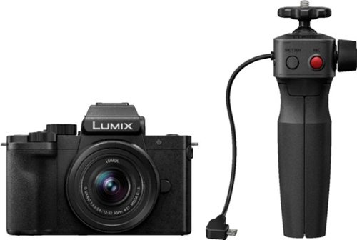 Panasonic - LUMIX G100 Mirrorless Camera for Photo, 4K Video and Vlogging, 12-32mm Lens, Tripod Grip Bundle - DC-G100VK - Black