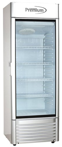 Premium Levella - 12.5 cu. ft. 1-Door Commercial Merchandiser Refrigerator Glass-Door Beverage Display Cooler - Silver