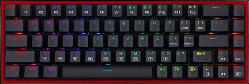 REDRAGON - K631-RGB 65% Wired Mechanical Red Switch Gaming Keyboard with RGB Backlighting - Black