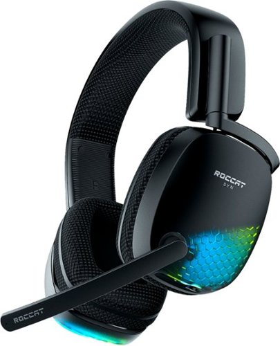 ROCCAT - SYN Pro Air Wireless PC Gaming Headset with AIMO RGB Lighting - Black