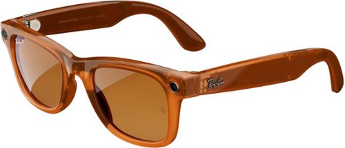 Ray-Ban Meta - Wayfarer Large Smart Glasses with Meta Ai, Audio, Photo, Video Compatibility - Polarized Brown Lenses - Shiny Caramel