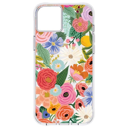 Rifle Paper - Antimicrobial Hardshell Case with MagSafe for Apple iPhone 14 Plus - Garden Party Blush